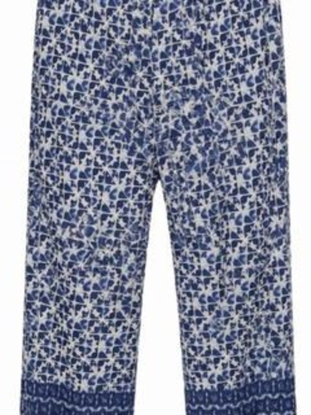Ruby Rd. Blue Printed Cropped Pants PL